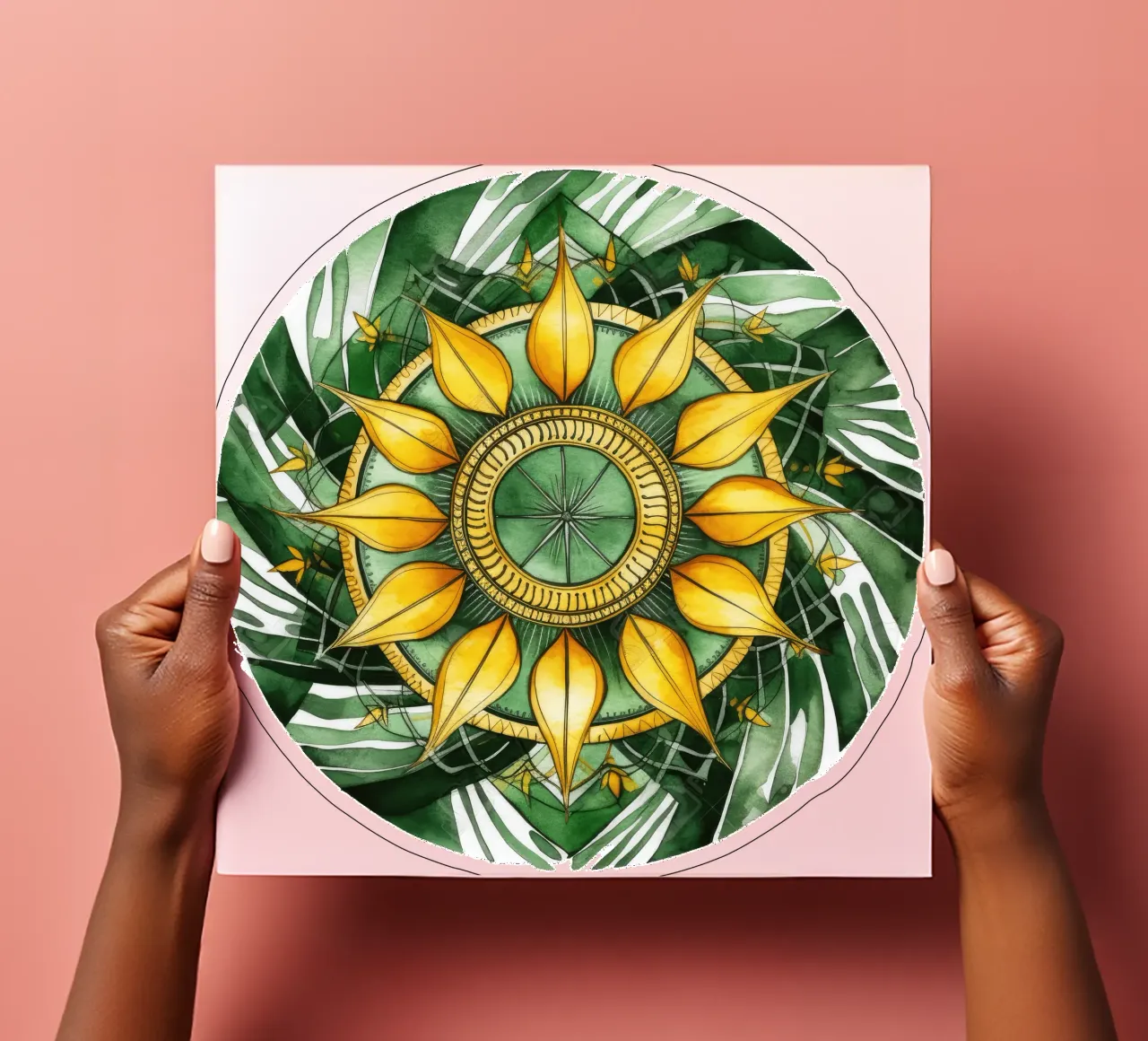 Mandala verde foglio adesivo da Spiritual Touch