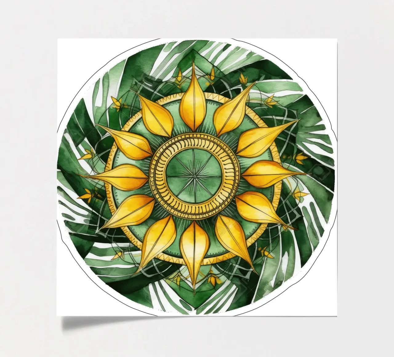 Mandala verde foglio adesivo da Spiritual Touch