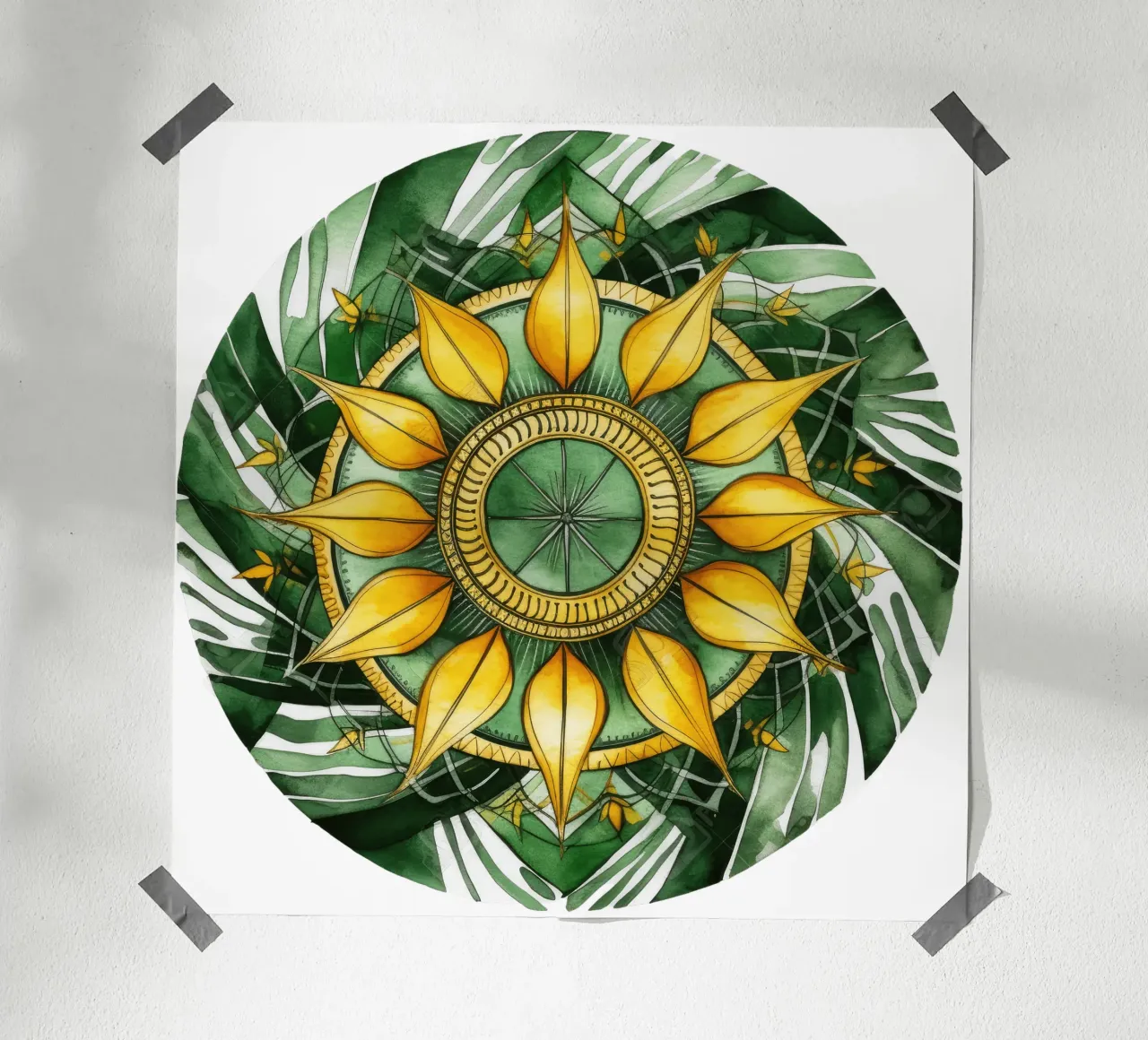 Mandala verde carta hahnemühle da Spiritual Touch