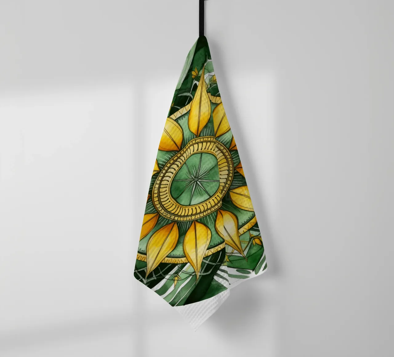 Mandala verde canovaccio da cucina da Spiritual Touch