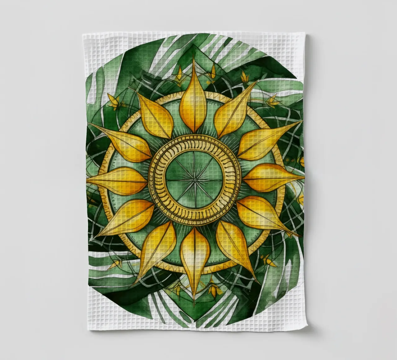 Mandala verde canovaccio da cucina da Spiritual Touch
