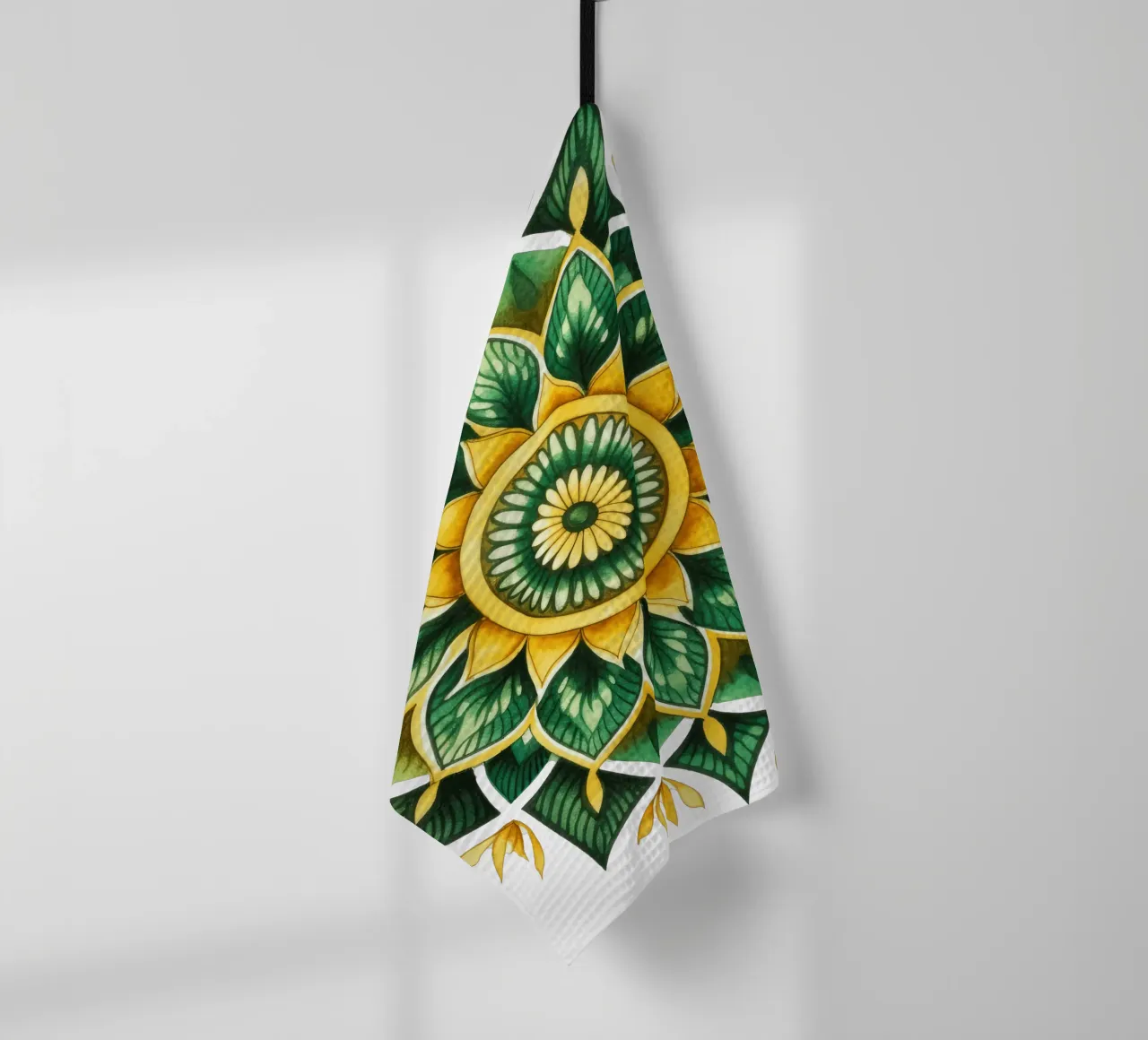 Mandala verde canovaccio da cucina da Spiritual Touch