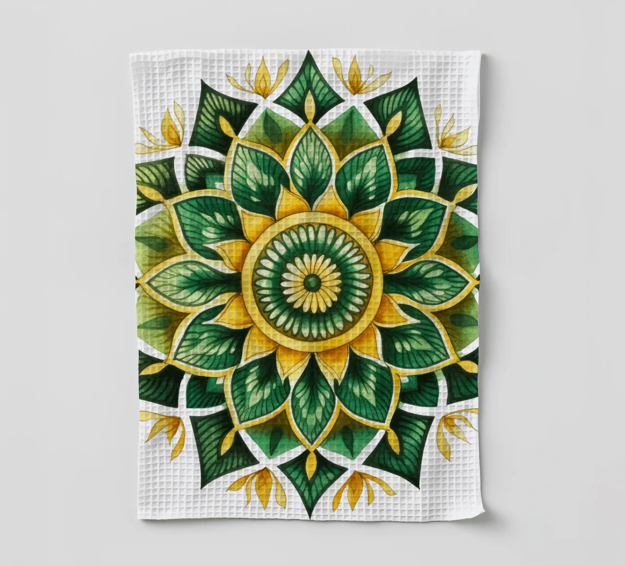 Mandala verde canovaccio da cucina da Spiritual Touch