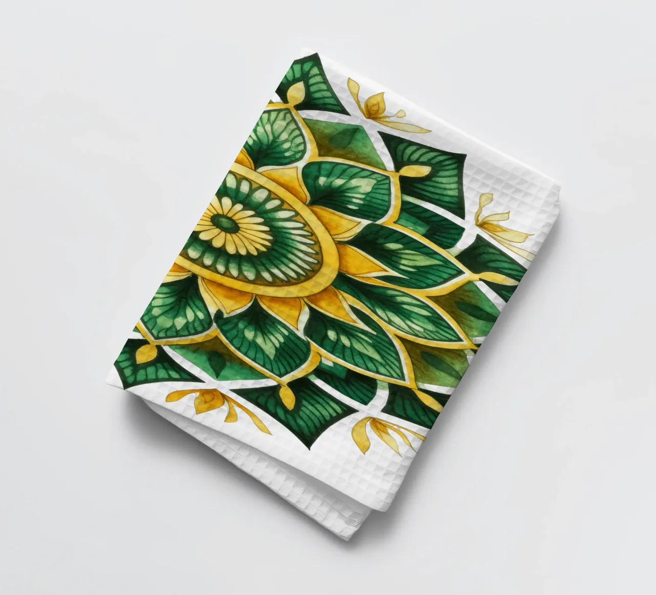 Mandala verde canovaccio da cucina da Spiritual Touch