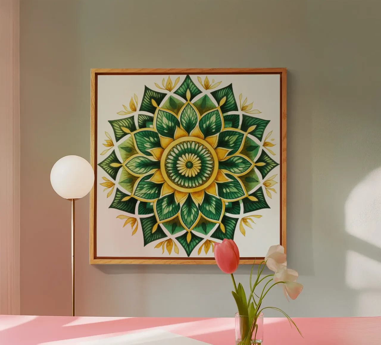 Mandala verde plexiglass da Spiritual Touch
