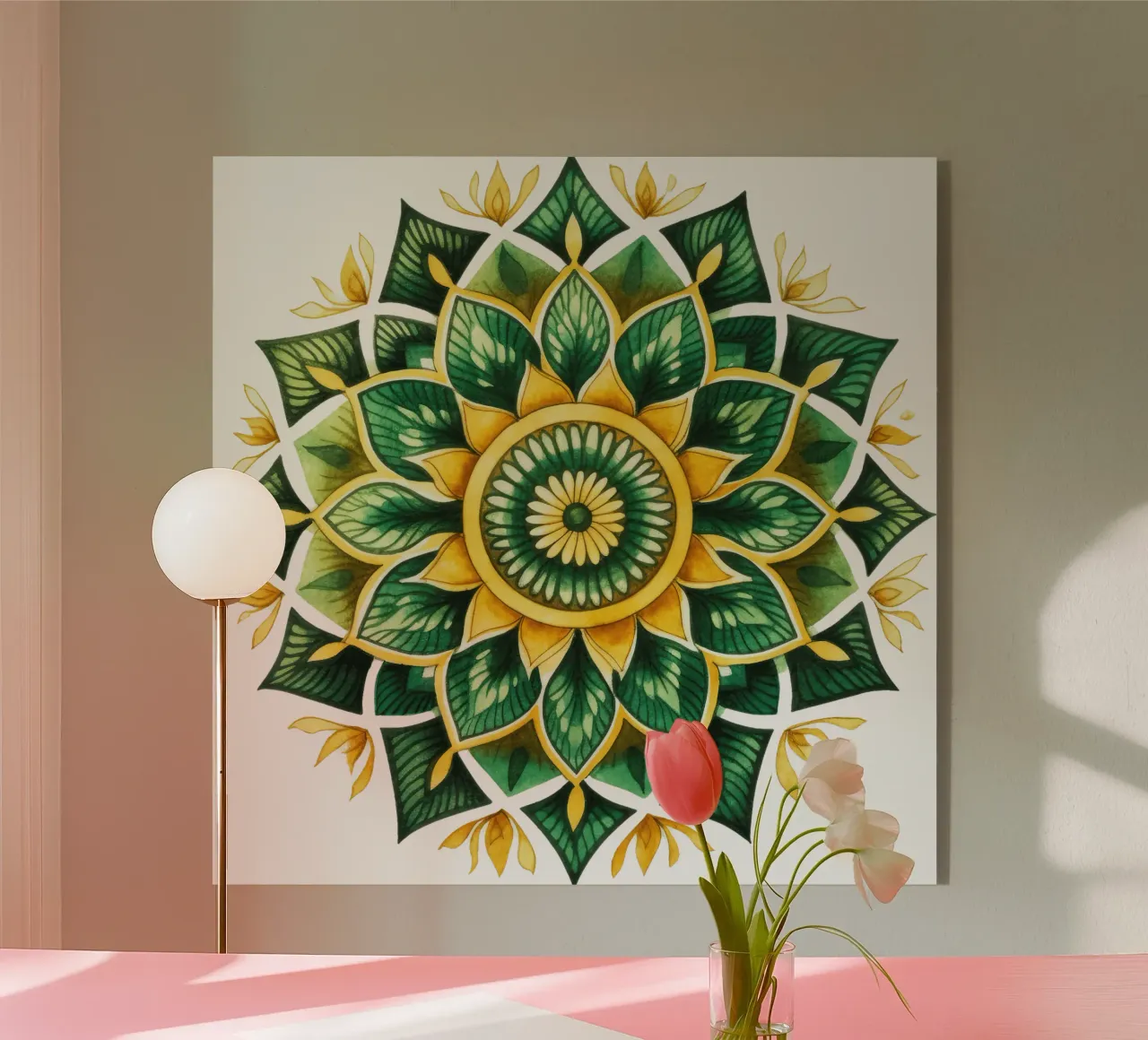 Mandala verde plexiglass da Spiritual Touch