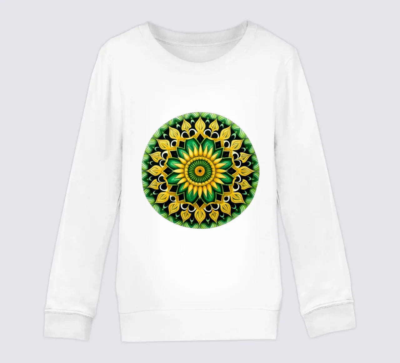 Mandala verde felpa bambino da Spiritual Touch