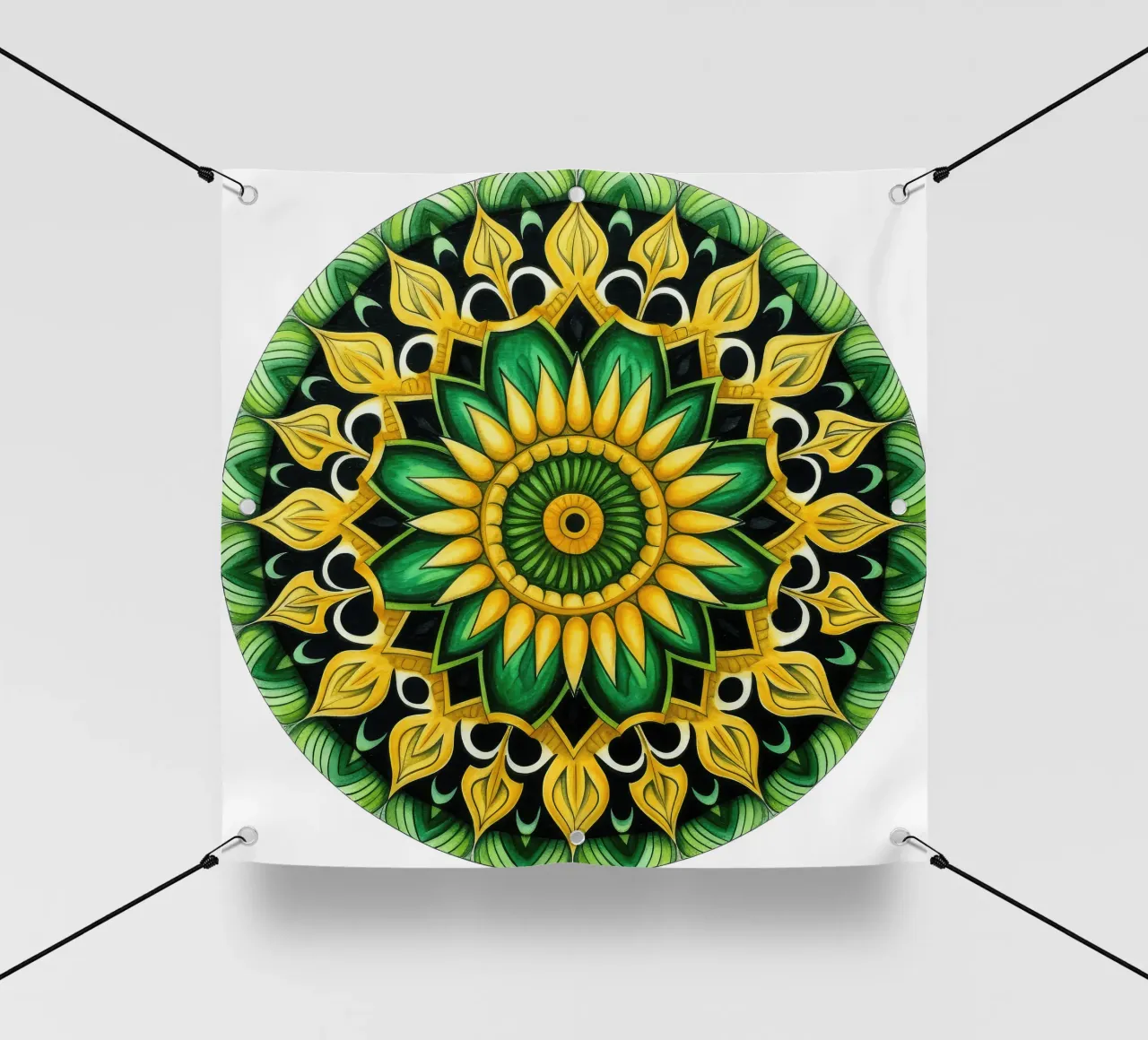 Mandala verde telo in pvc da Spiritual Touch