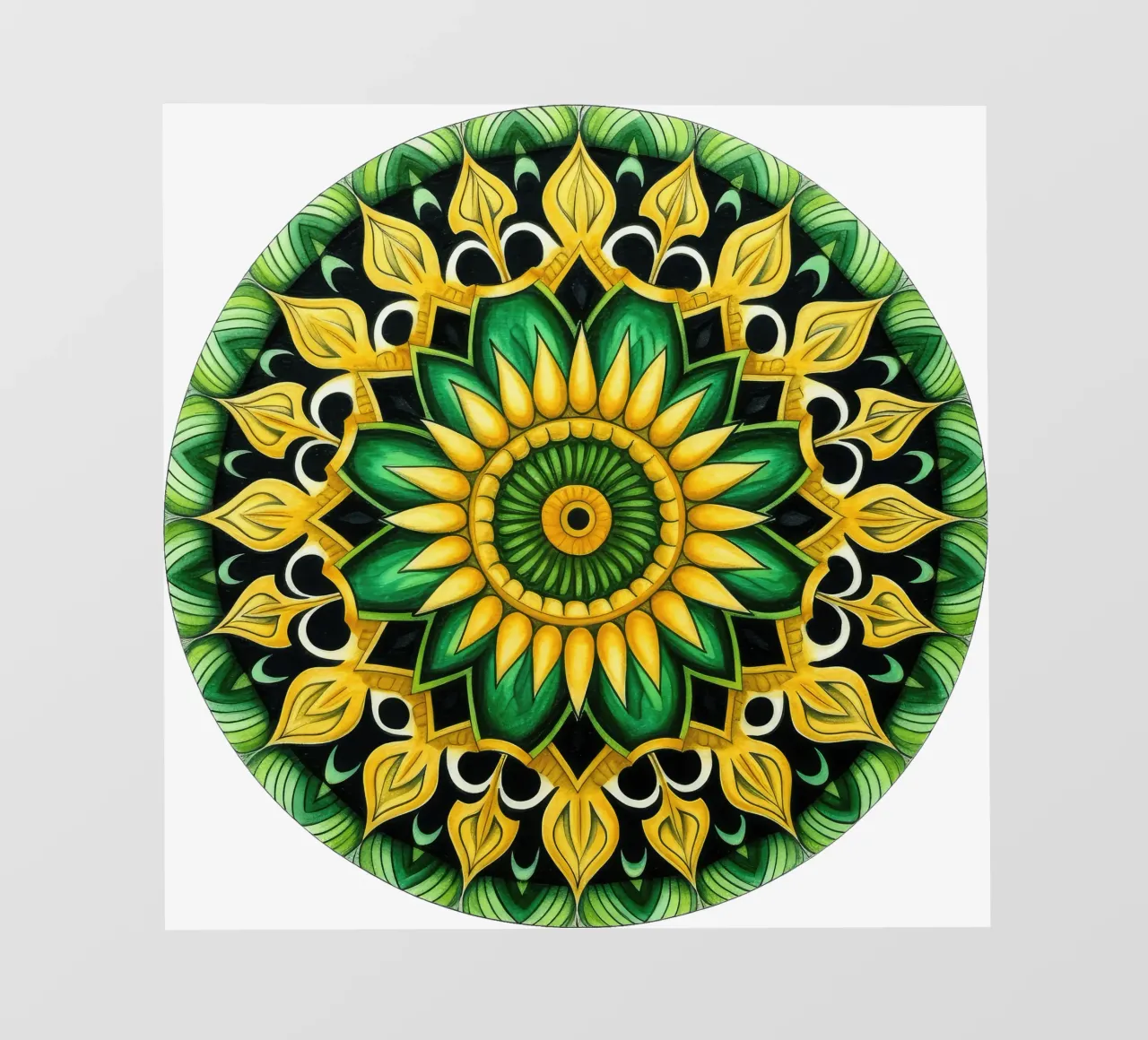 Mandala verde telo in pvc da Spiritual Touch