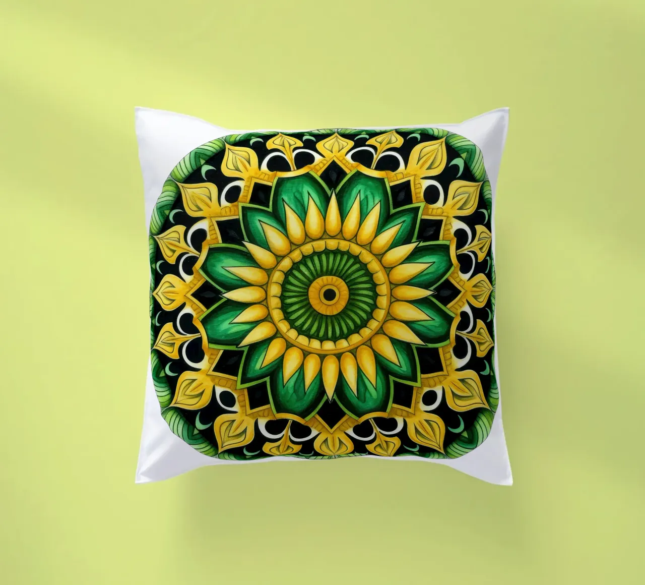 Mandala verde cuscino da Spiritual Touch