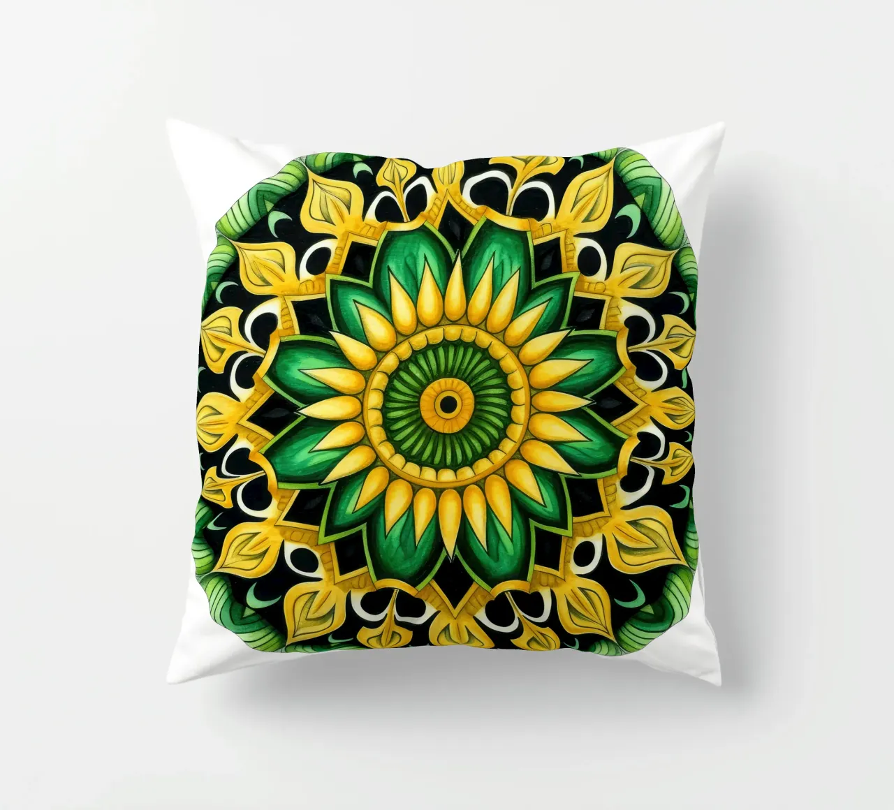 Mandala verde cuscino da Spiritual Touch