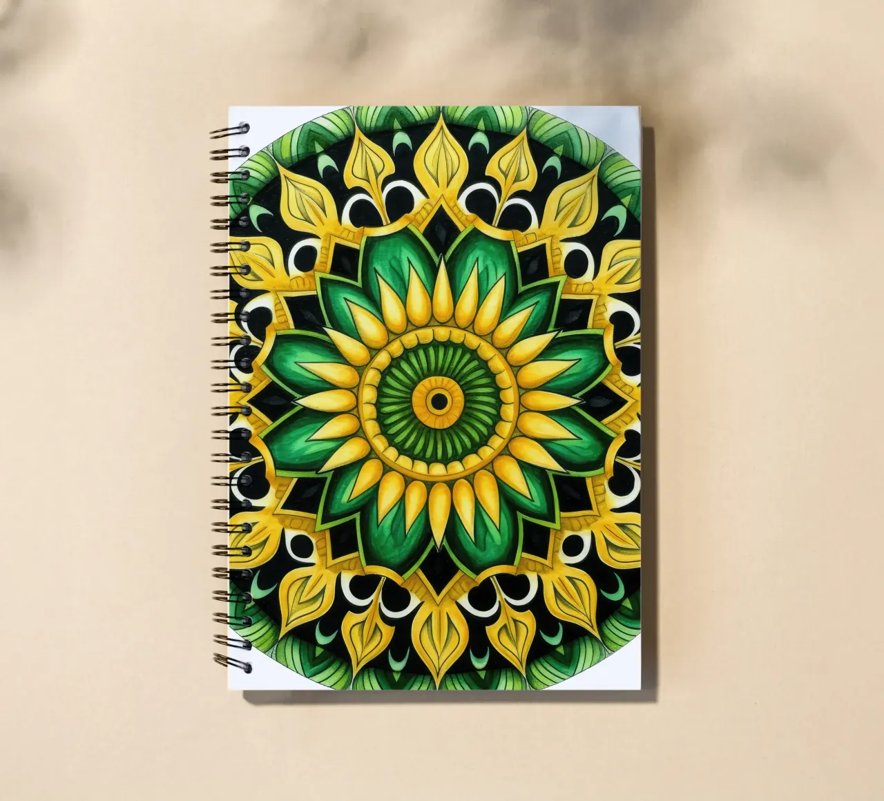 Green Mandala spiral notebook by Spiritual Touch