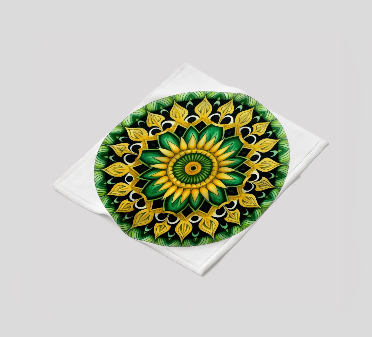 Mandala verde coperta in pile da Spiritual Touch
