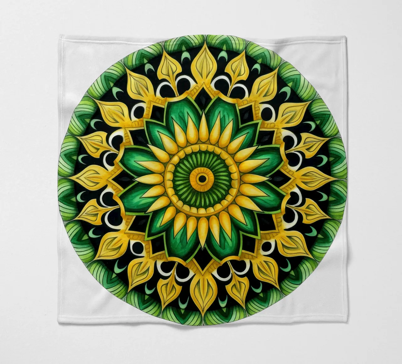 Mandala verde coperta in pile da Spiritual Touch