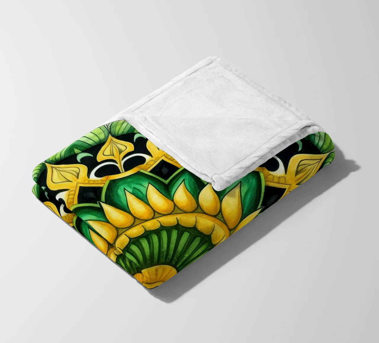 Mandala verde coperta in pile da Spiritual Touch