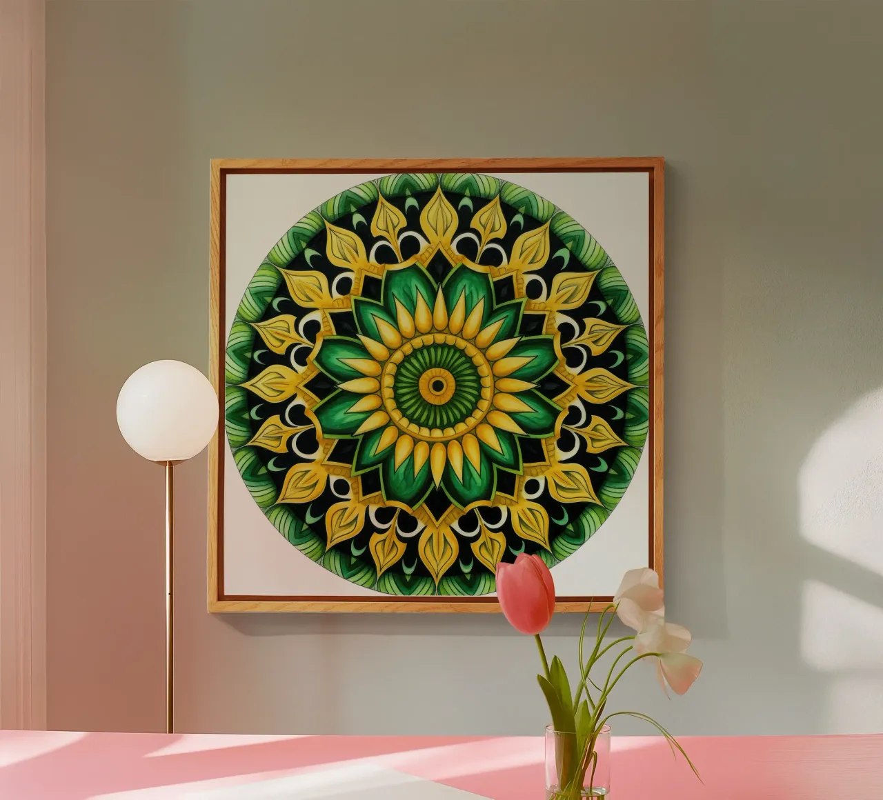 Mandala verde plexiglass da Spiritual Touch