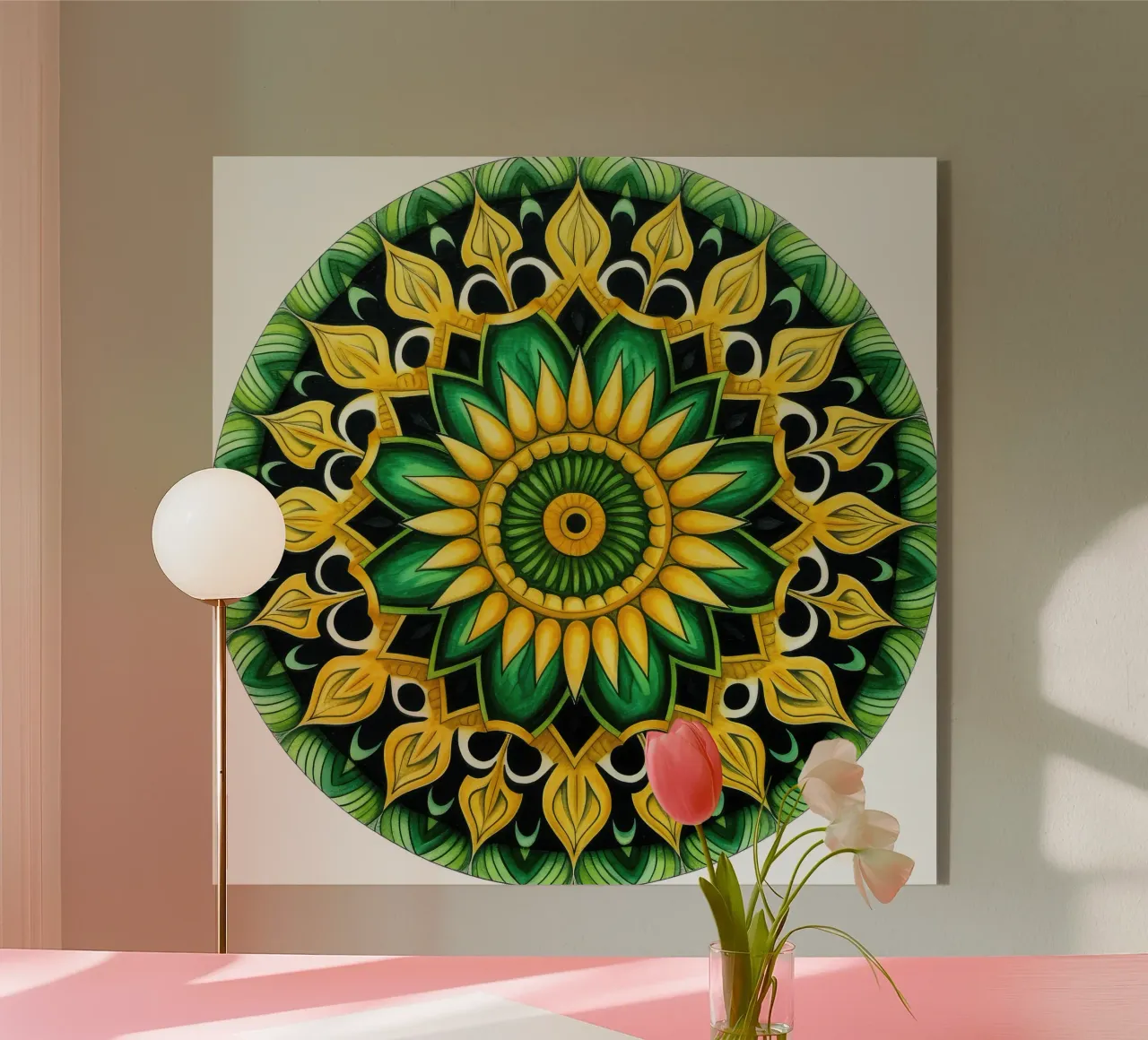 Mandala verde plexiglass da Spiritual Touch