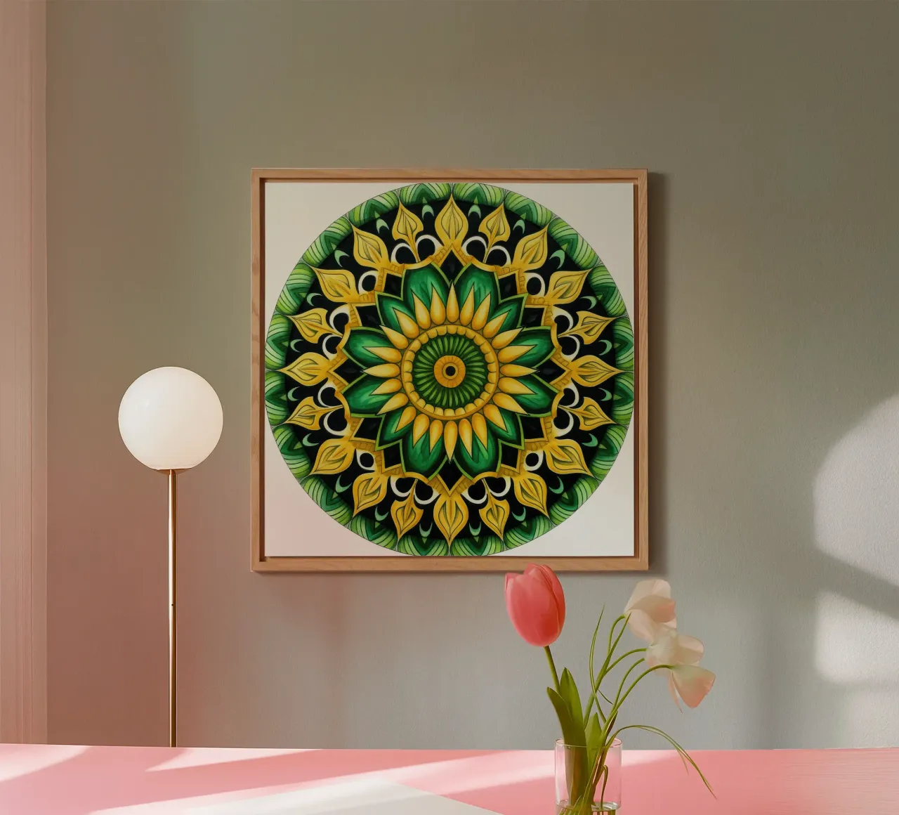 Mandala verde alluminio dibond da Spiritual Touch