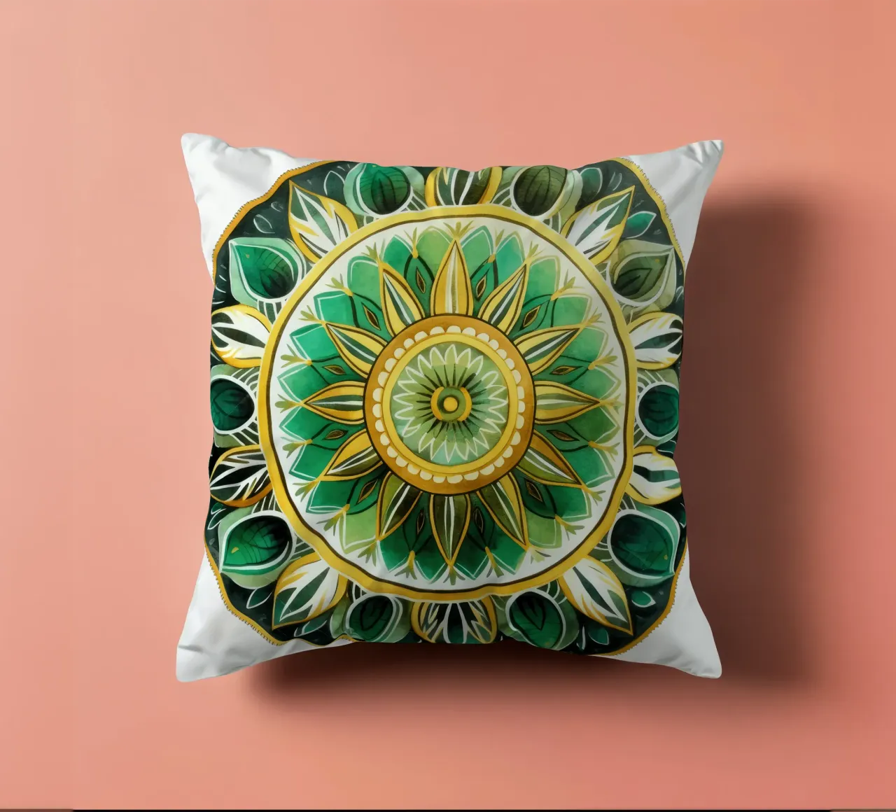 Mandala verde cuscino da Spiritual Touch