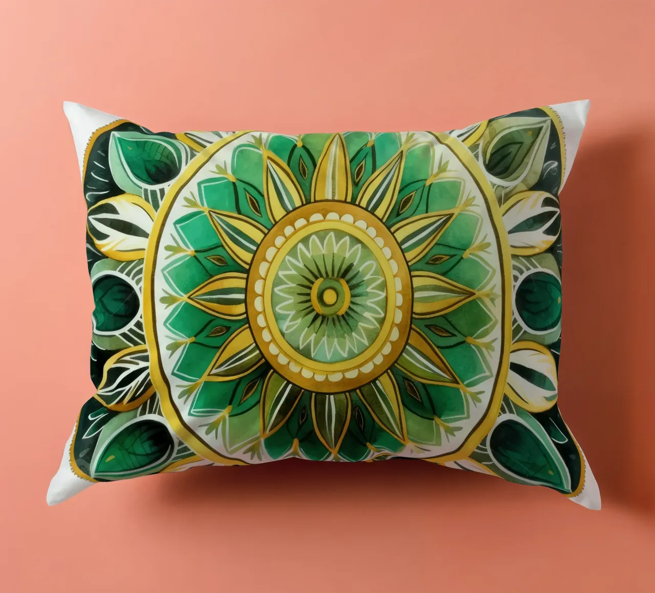 Mandala verde cuscino da Spiritual Touch