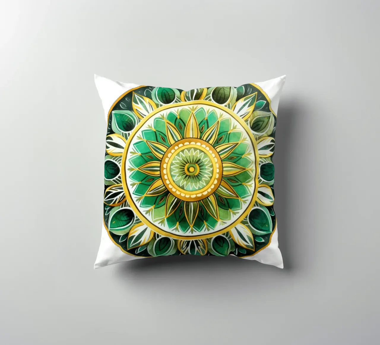 Mandala verde cuscino da Spiritual Touch