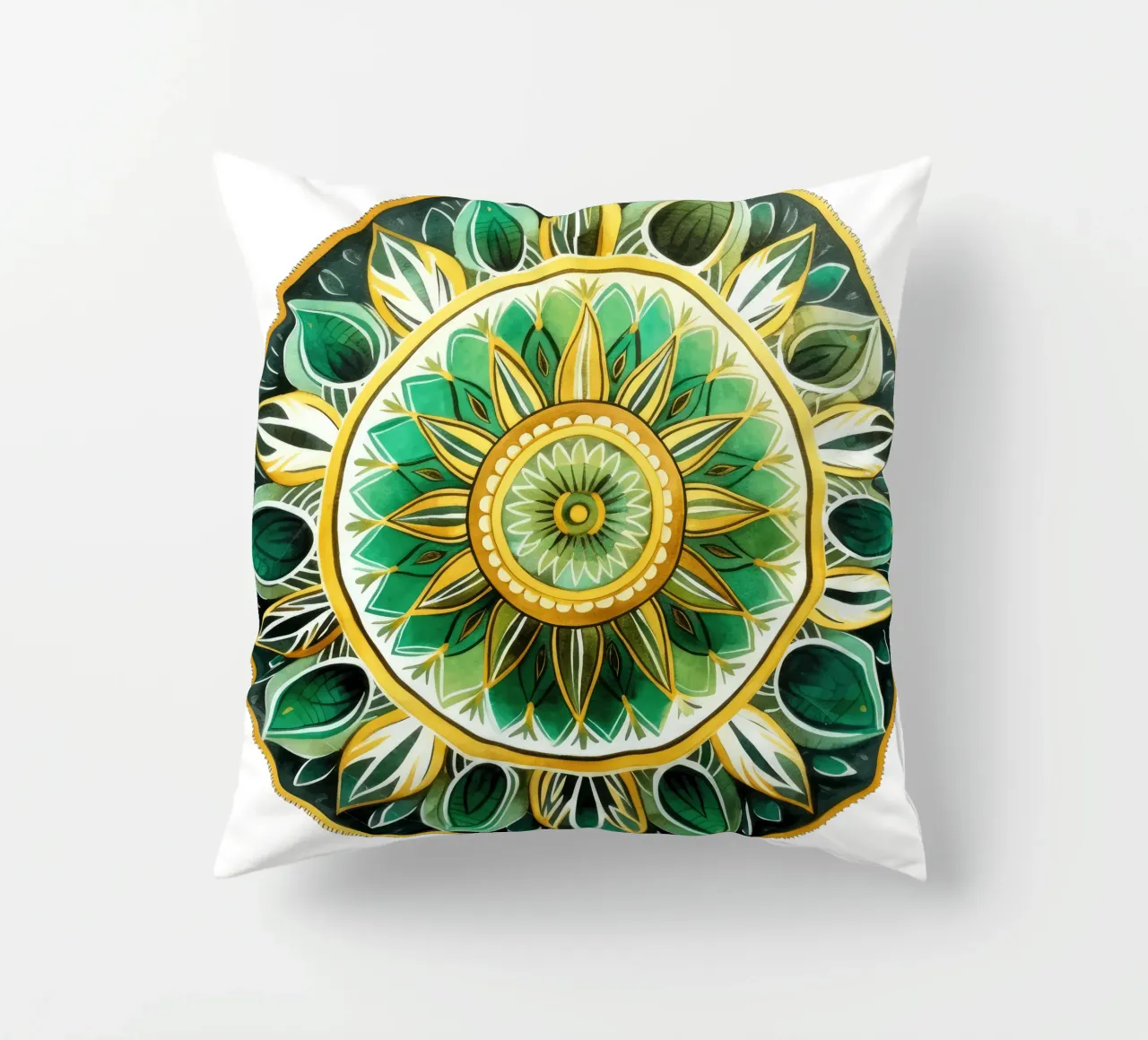 Mandala verde cuscino da Spiritual Touch