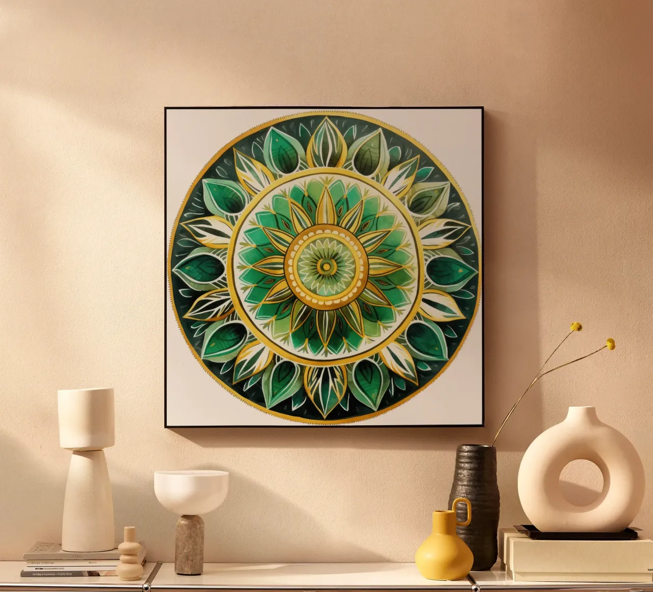 Mandala verde plexiglass da Spiritual Touch