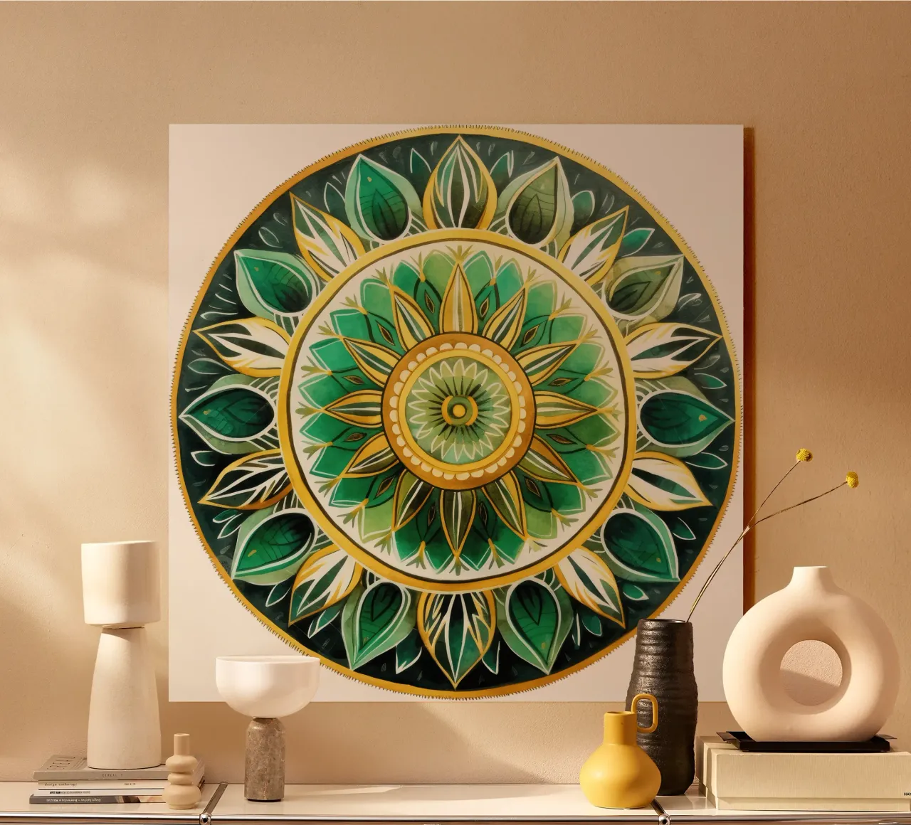 Mandala verde plexiglass da Spiritual Touch