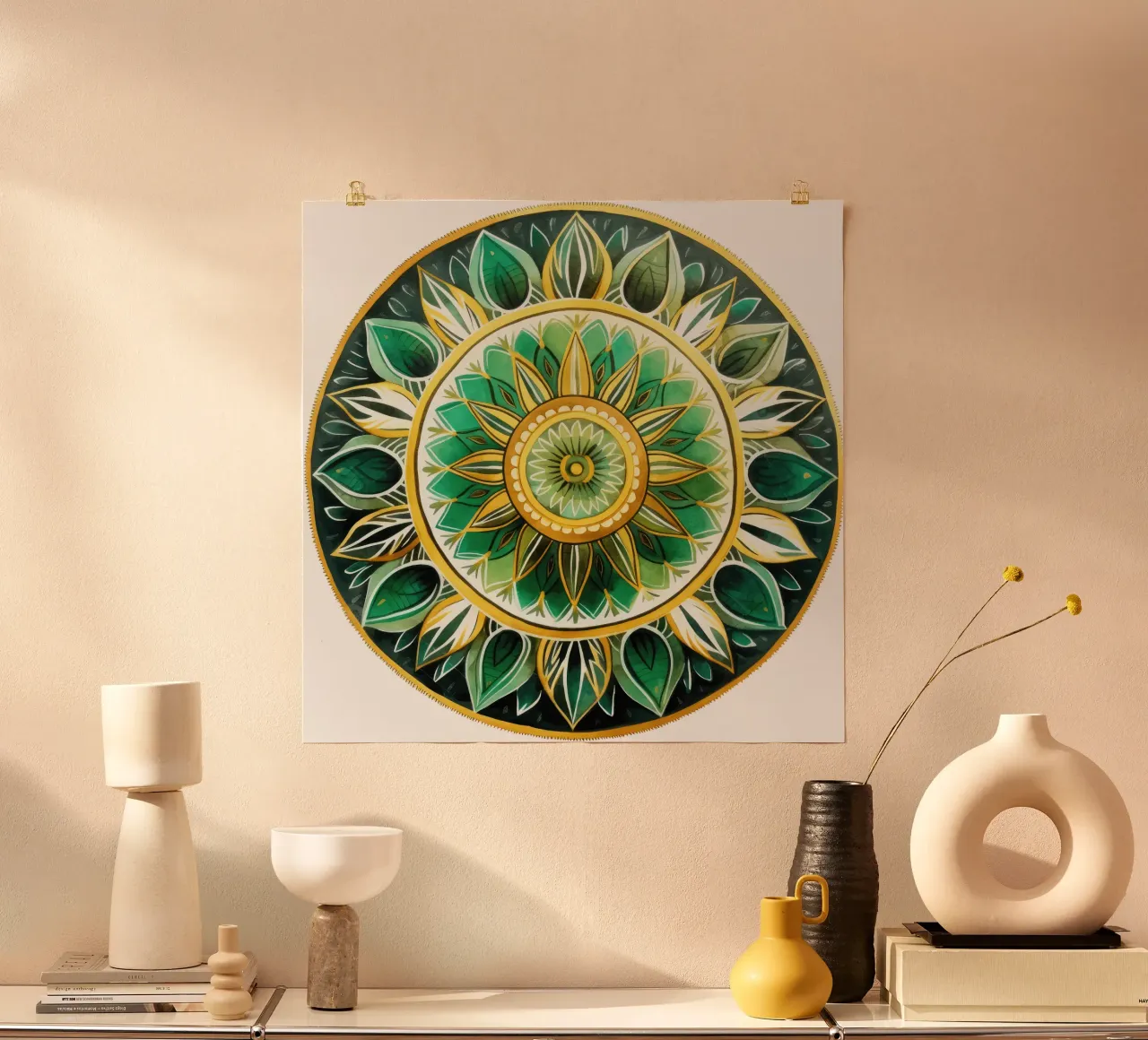 Mandala verde poster da Spiritual Touch