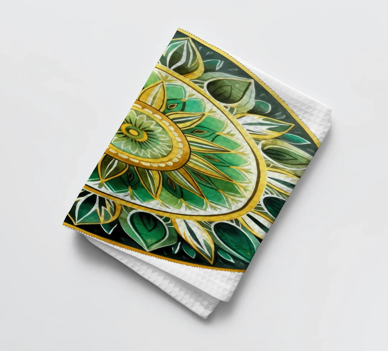 Mandala vert torchon de Spiritual Touch