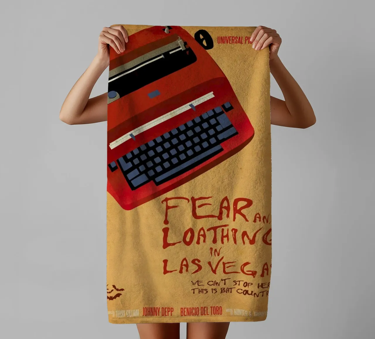 We can't stop here, this is bat country! towel by Aycan Elijah Yilmaz