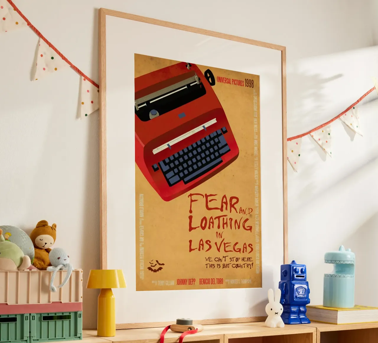 We can't stop here, this is bat country! poster con telaio in plastica da Aycan Elijah Yilmaz