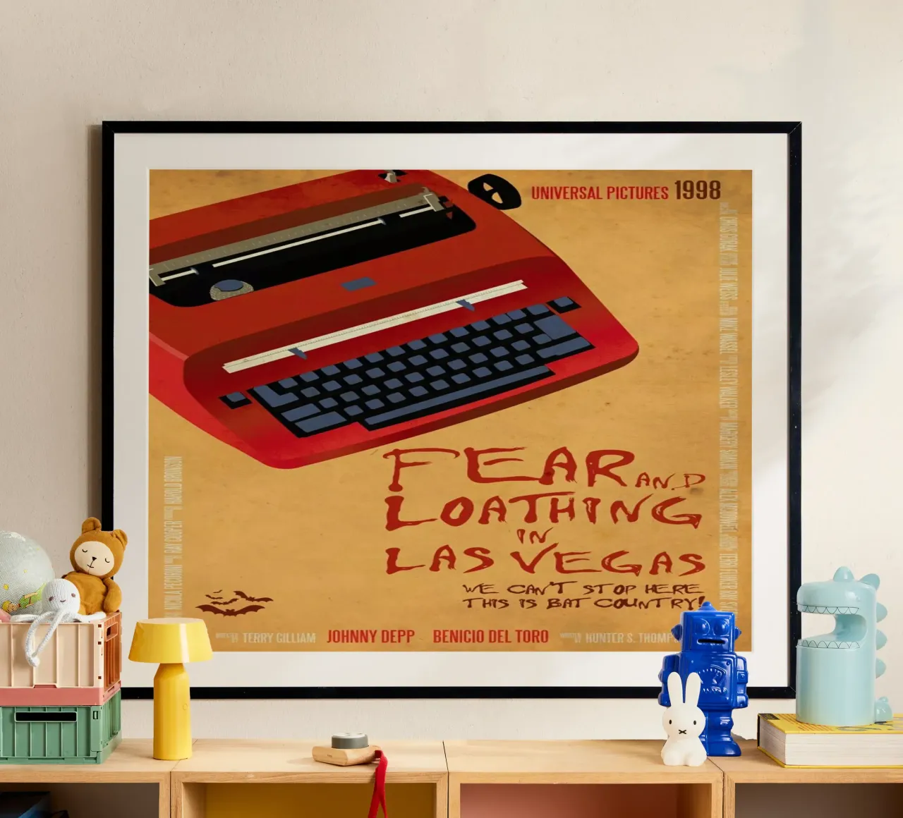 We can't stop here, this is bat country! poster con telaio in plastica da Aycan Elijah Yilmaz