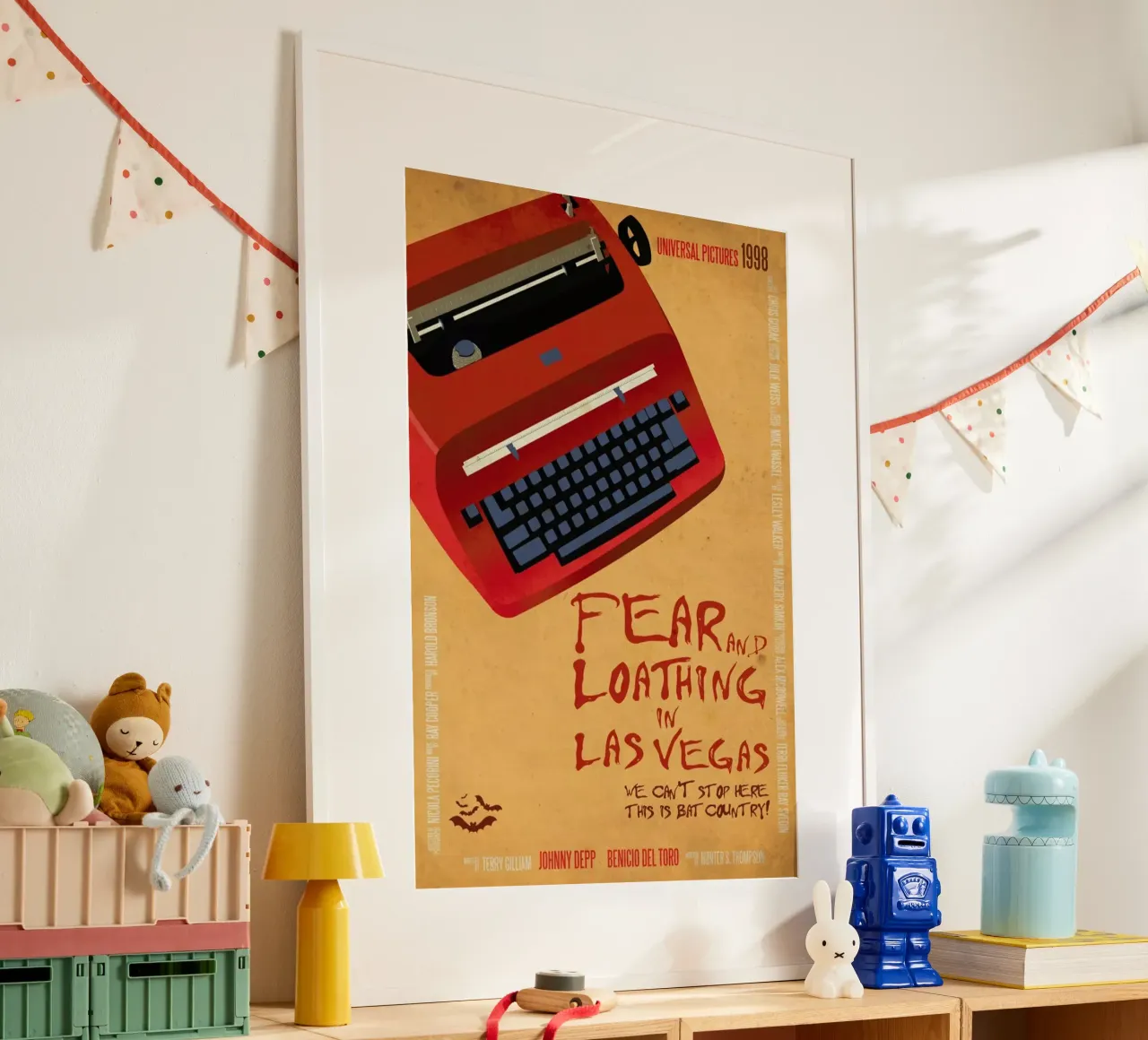 We can't stop here, this is bat country! poster con telaio in plastica da Aycan Elijah Yilmaz