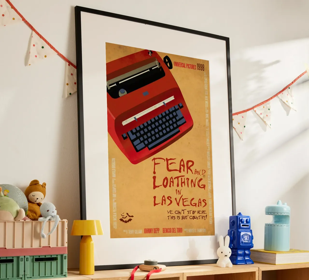 We can't stop here, this is bat country! poster con telaio in plastica da Aycan Elijah Yilmaz