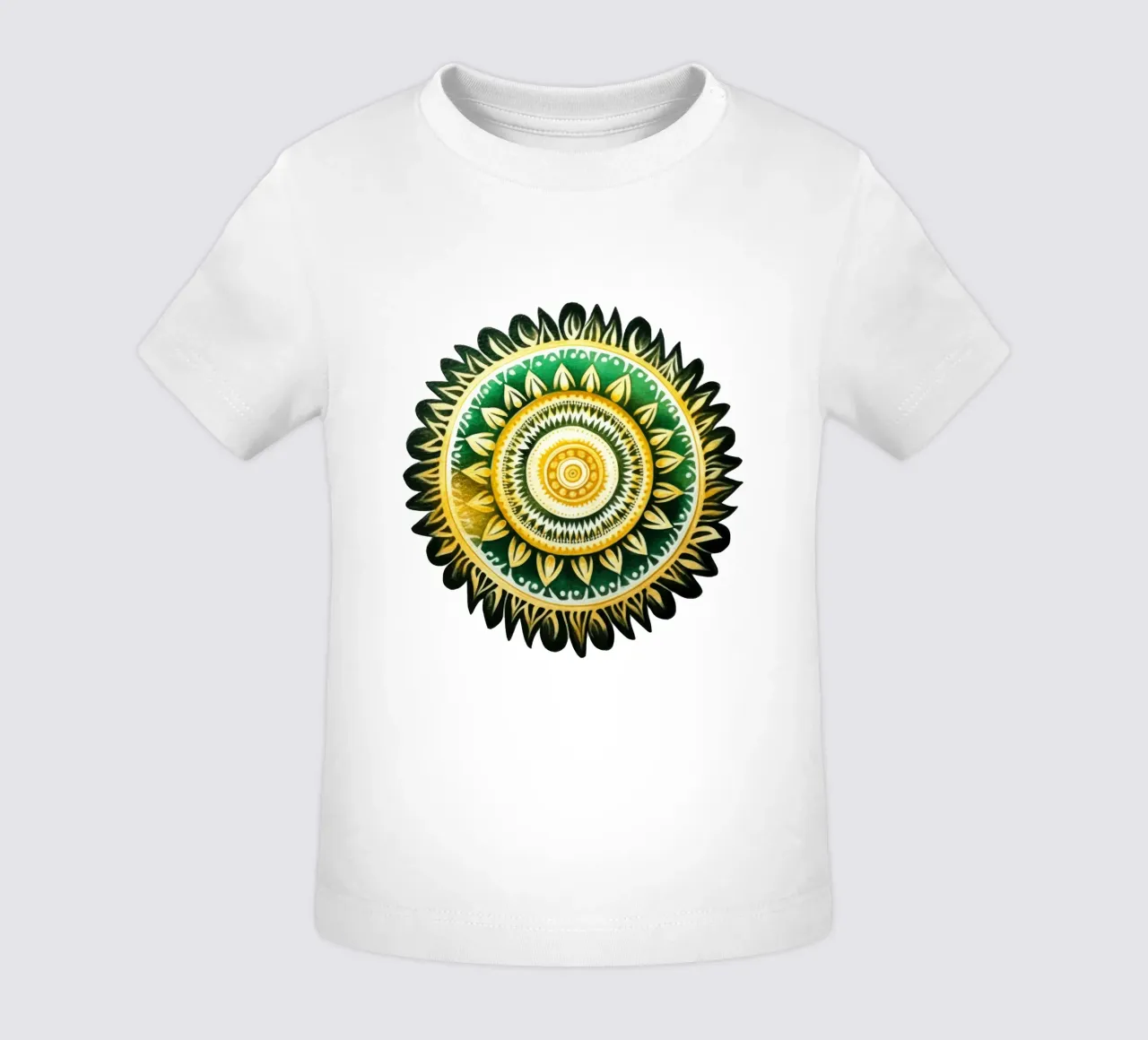 Mandala verde maglietta neonato da Spiritual Touch
