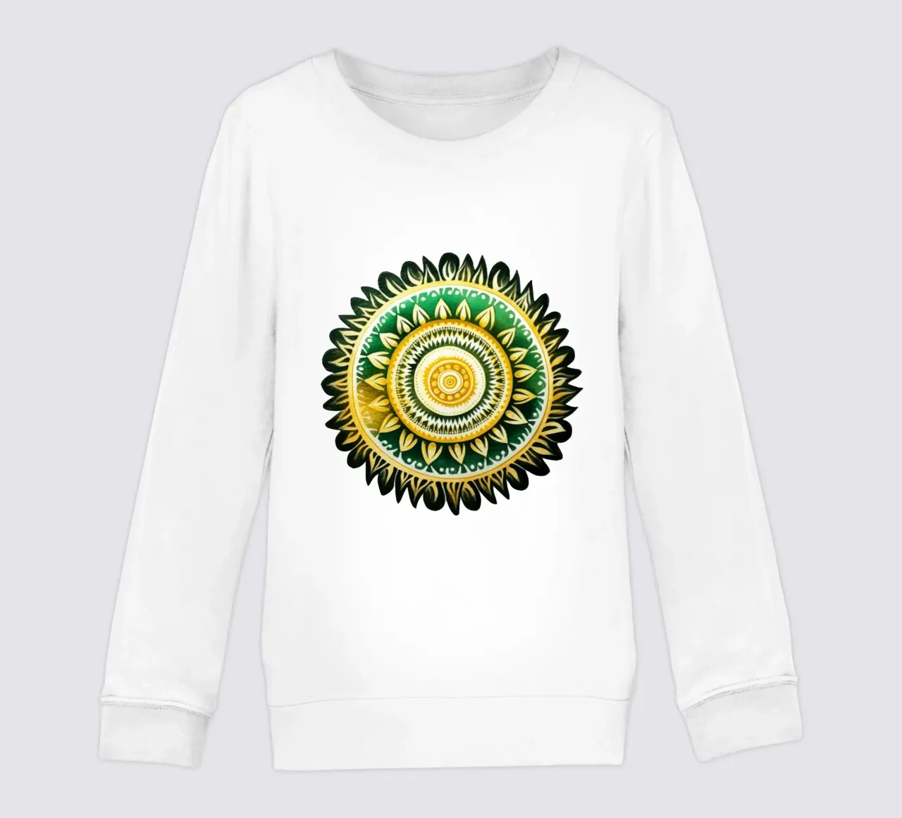 Mandala verde felpa bambino da Spiritual Touch