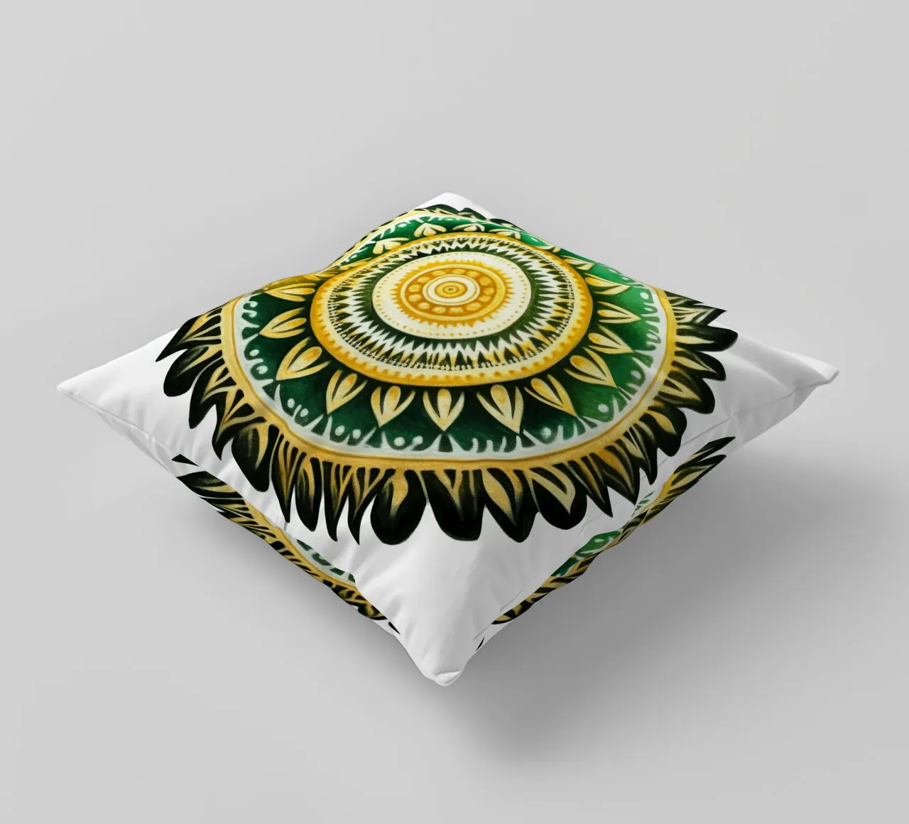 Mandala verde cuscino da Spiritual Touch