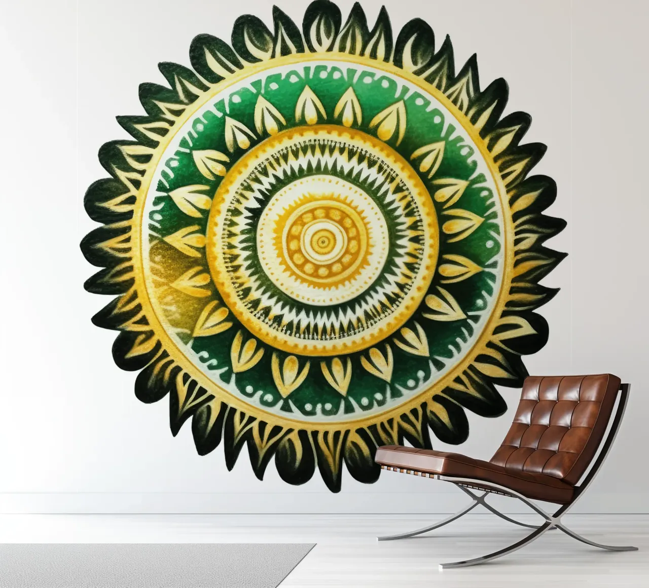 Green Mandala photo wallpaper by Spiritual Touch