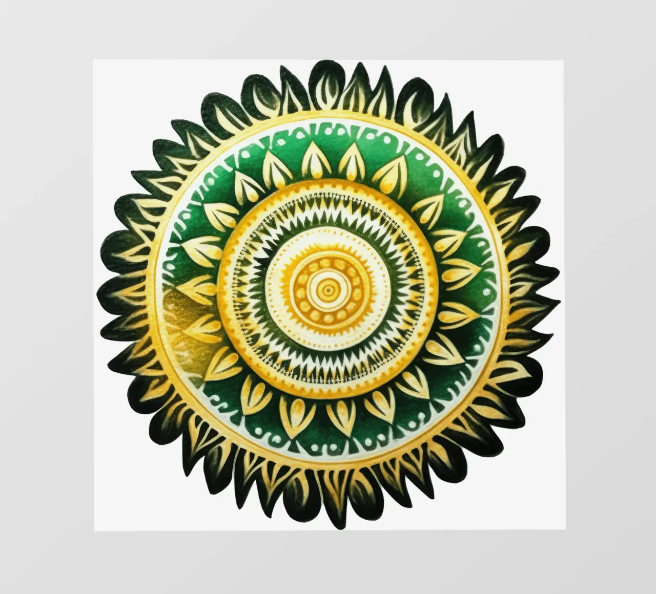 Green Mandala photo wallpaper by Spiritual Touch