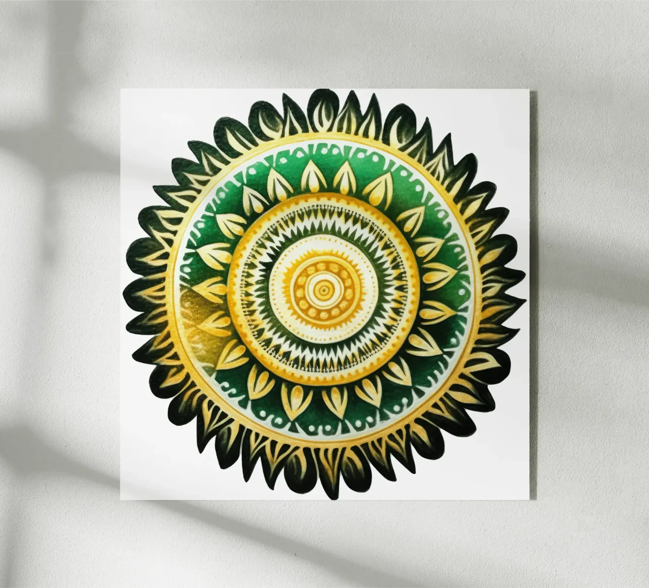 Mandala verde plexiglass da Spiritual Touch