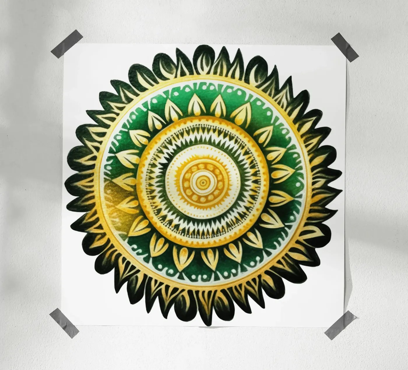 Green Mandala poster da Spiritual Touch