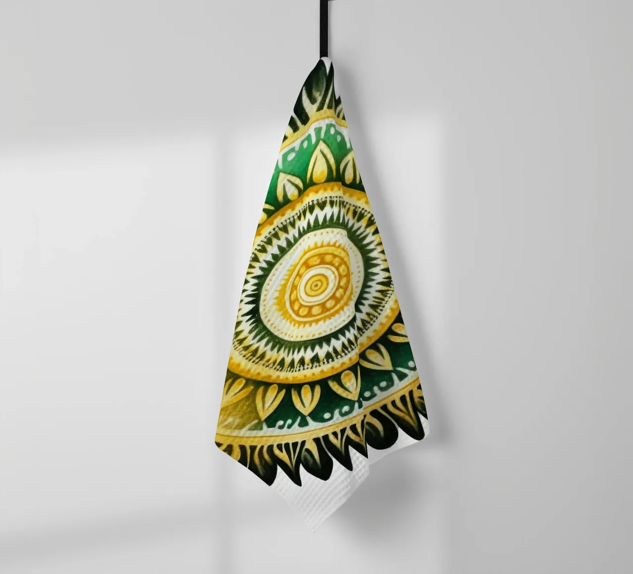 Mandala verde canovaccio da cucina da Spiritual Touch