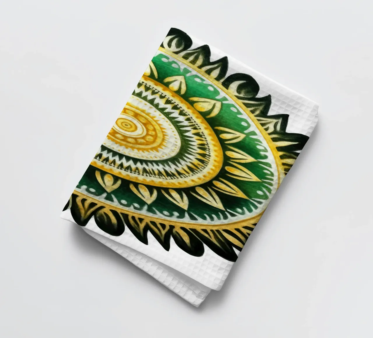 Mandala verde canovaccio da cucina da Spiritual Touch