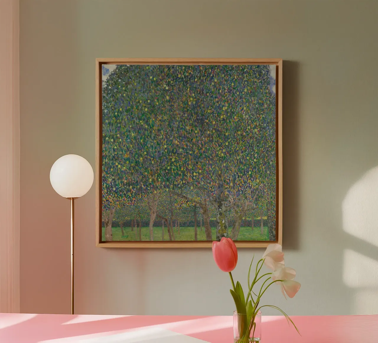 Gustav Klimt - The Pear Tree canvas with Floater frame by Timeless Artworks