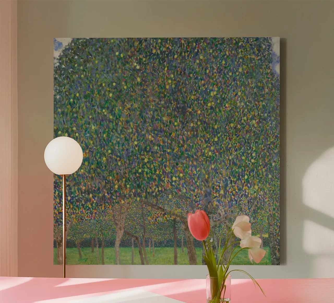 Gustav Klimt - The Pear Tree canvas with Floater frame by Timeless Artworks