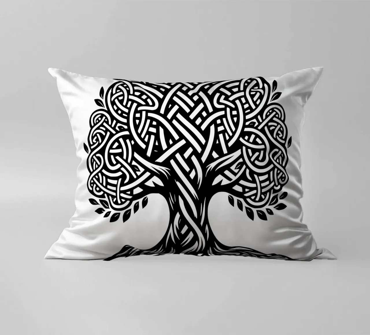 Albero della vita in bianco e nero cuscino da Spiritual Touch