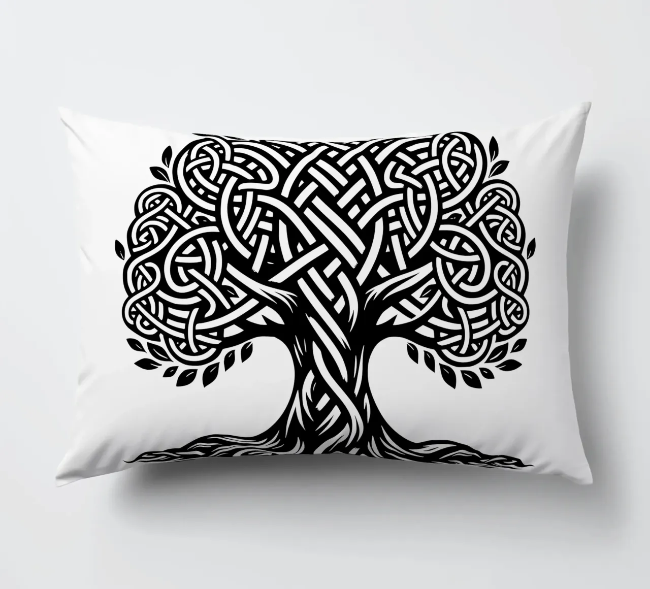 Albero della vita in bianco e nero cuscino da Spiritual Touch