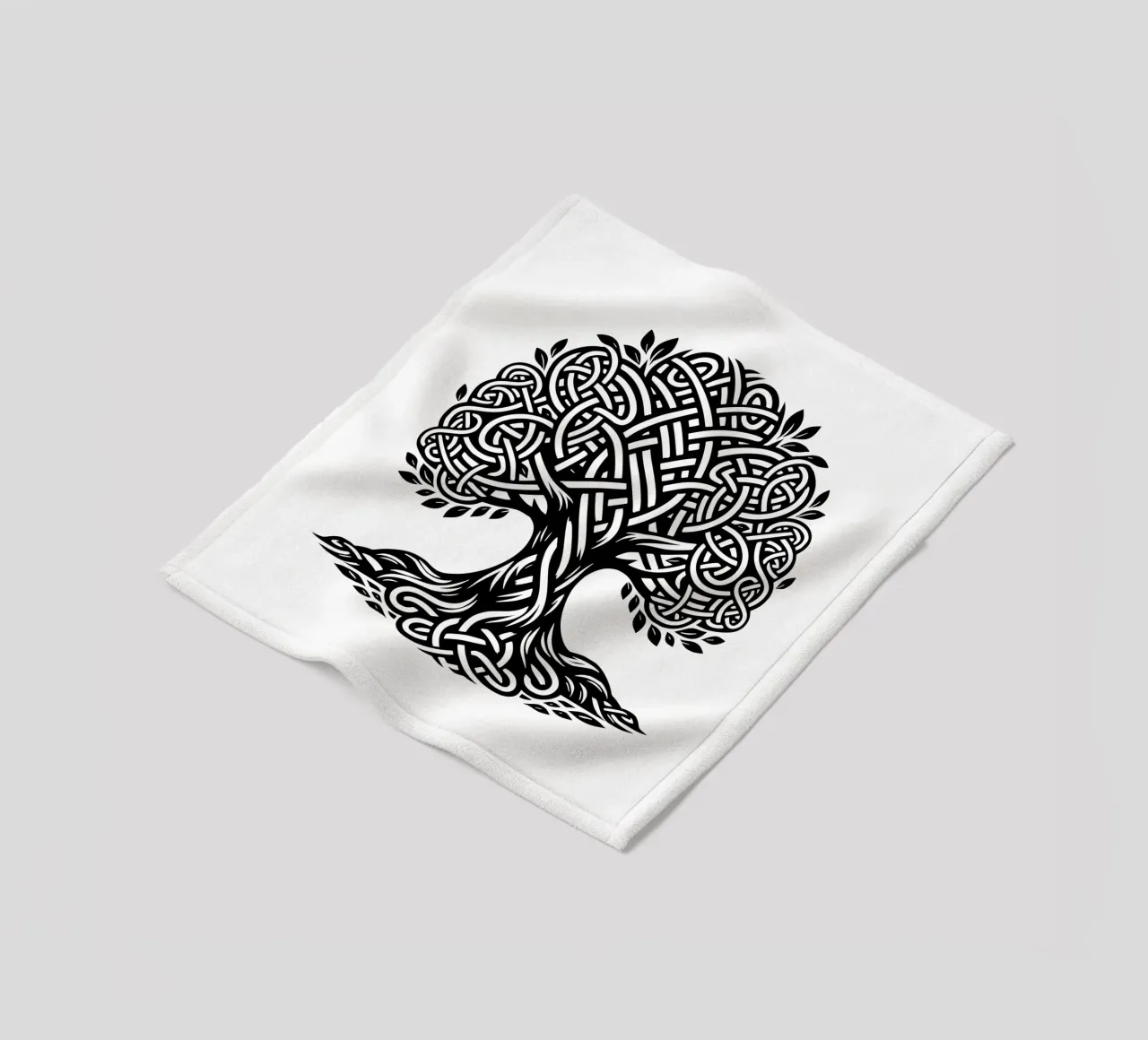 Albero della vita in bianco e nero coperta in pile da Spiritual Touch