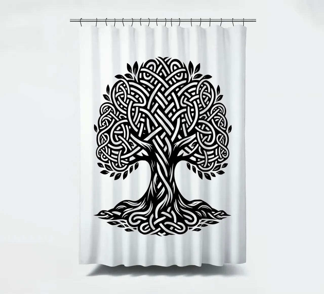 Albero della vita in bianco e nero tenda da doccia da Spiritual Touch